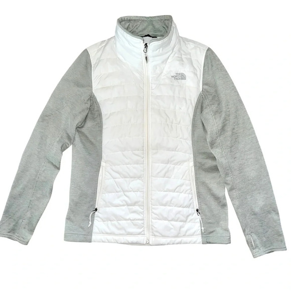 The North Face Jackets & Blazers - North Face white and gray zip front coat size Large